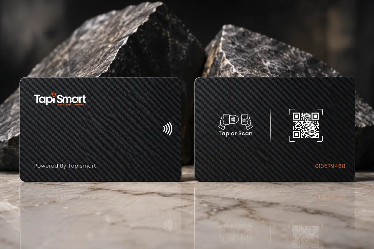 Carbon Fiber Black NFC Card