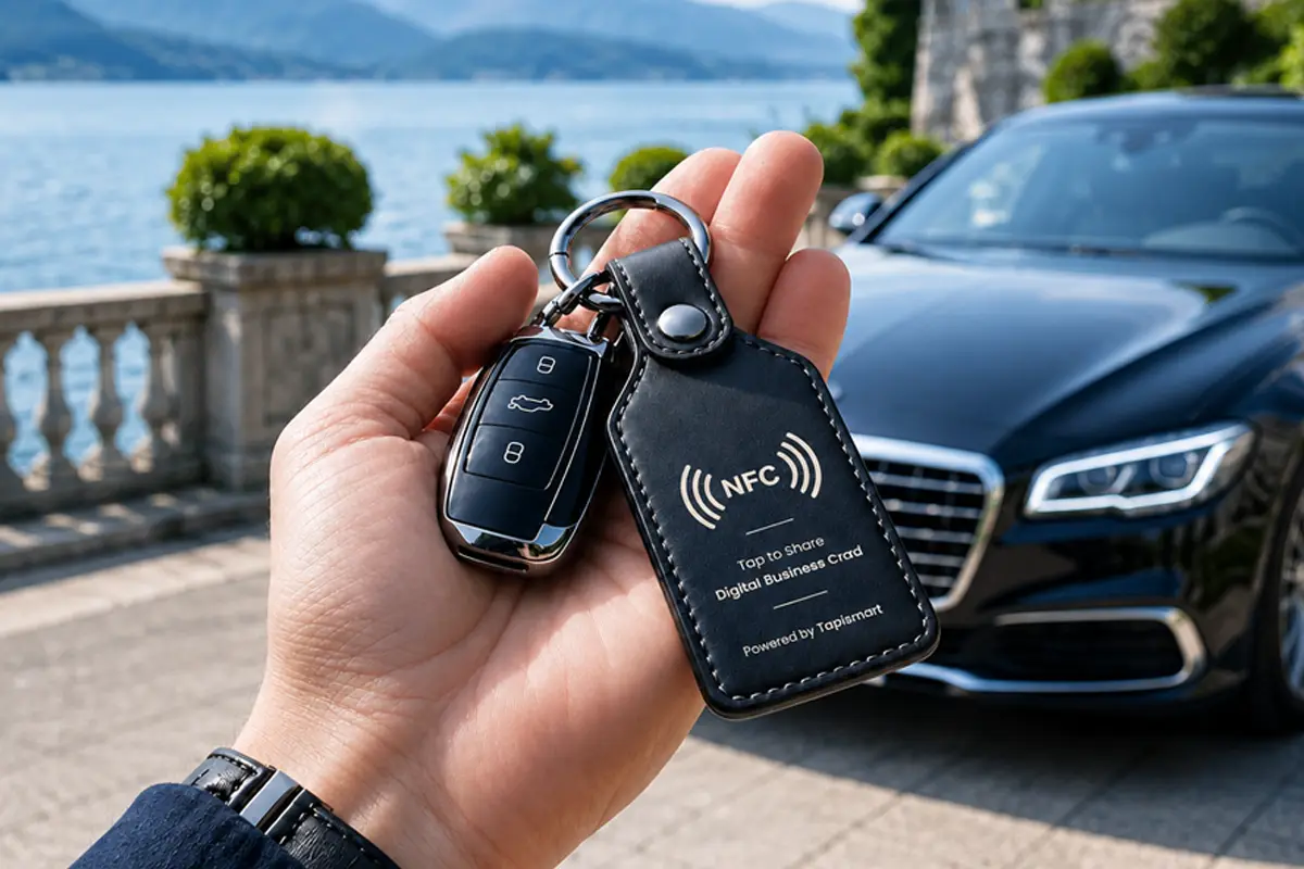Leather NFC Keychain